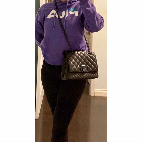 Quilted chevron crossbody/shoulder bag - Picture 8 of 8